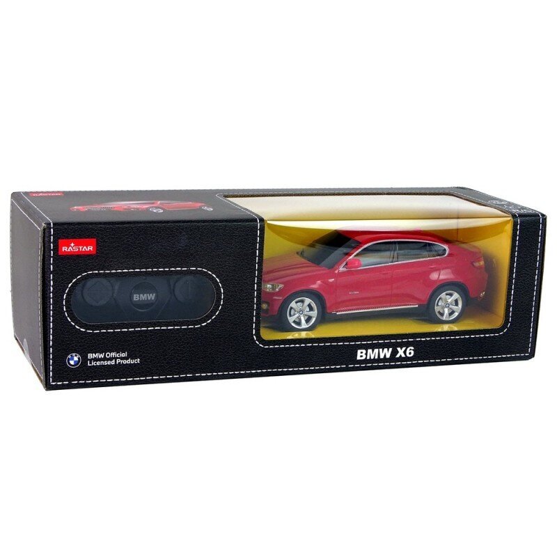 Automašīna Bmw X6 ar tālvadības pulti, Rastar, sarkana cena un informācija | Rotaļlietas zēniem | 220.lv
