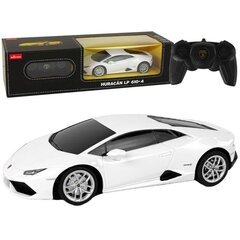 Automašīna Lamborghini Huracan ar tālvadības pulti, Rastar, balta cena un informācija | Rotaļlietas zēniem | 220.lv
