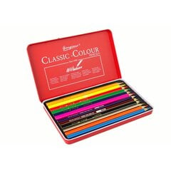 Set of 12 Art Crayons Metal Container цена и информация | Принадлежности для рисования, лепки | 220.lv