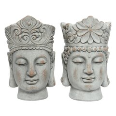 Puķu pods BUDHA HEAD H50cm, pelēks cena un informācija | Puķu podi | 220.lv