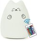 Krāsains silikona LED lukturis, balts kaķis cena un informācija | Lampas bērnu istabai | 220.lv