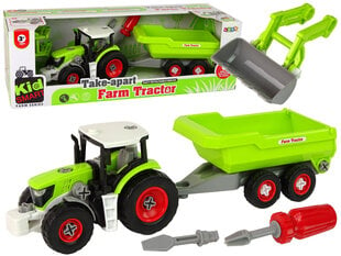 Traktors ar grozāmu piekabi, zaļš cena un informācija | Rotaļlietas zēniem | 220.lv