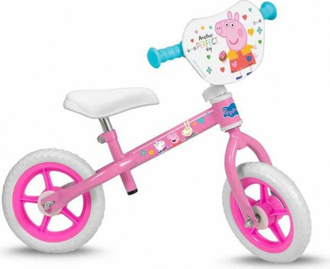 Bērnu līdzsvara velosipēds Toimsa Peppa Pig 10", rozā cena un informācija | Balansa velosipēdi | 220.lv