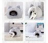 Gulta kaķiem Aoxin, 36x36, pelēka cena un informācija | Suņu gultas, spilveni, būdas | 220.lv