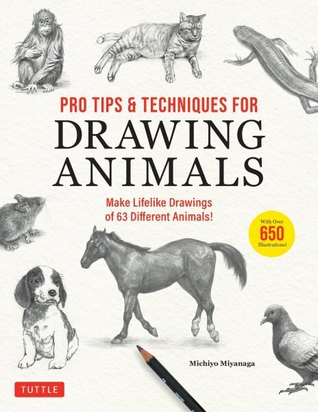 Pro Tips & Techniques for Drawing Animals: Make Lifelike Drawings of 63 Different Animals! (Over 650 illustrations) cena un informācija | Mākslas grāmatas | 220.lv