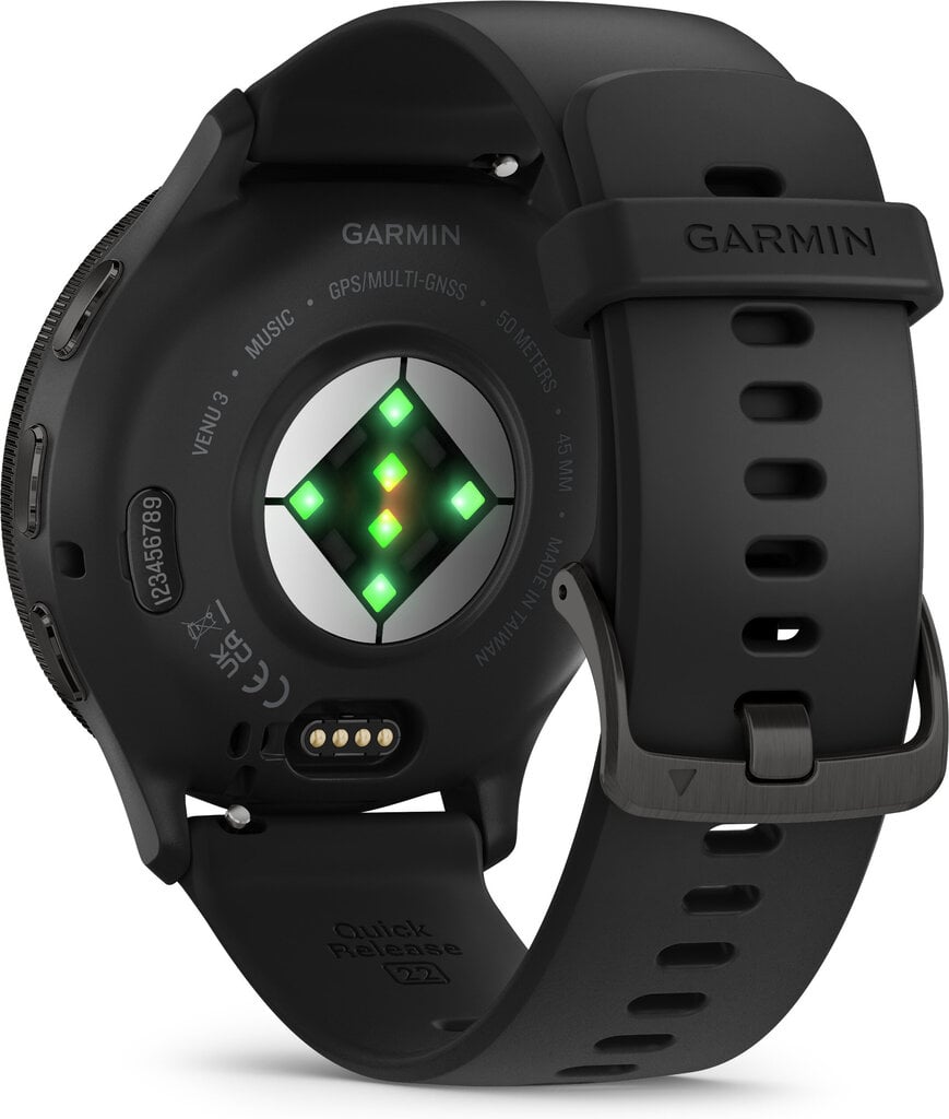 Garmin Venu® 3 Slate Stainless Steel Bezel with Black Case and Silicone Band cena un informācija | Viedpulksteņi (smartwatch) | 220.lv