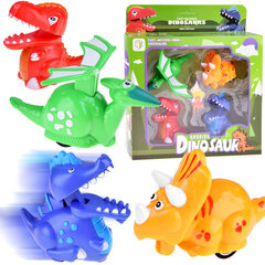 Dinozauru braucamrīku komplekts, 4 gab. cena un informācija | Rotaļlietas zēniem | 220.lv