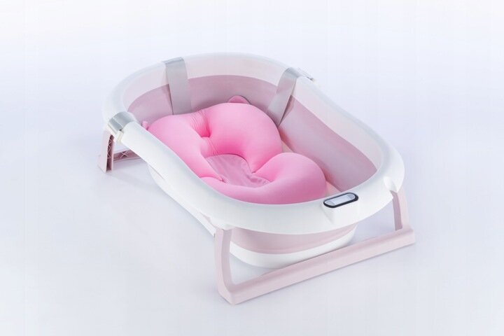 Saliekamā bērnu vanna ar termometru To-ma, 80 cm, rozā цена и информация | Mazuļa mazgāšana | 220.lv