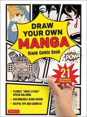 Draw Your Own Manga: Blank Comic Book цена и информация | Книги об искусстве | 220.lv