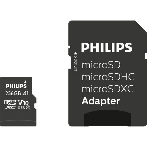 Atminties kortelė Philips MicroSDHC 256GB class 10|UHS 1 + Adapteris цена и информация | Atmiņas kartes mobilajiem telefoniem | 220.lv