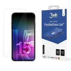 Защитное стекло для телефона Apple iPhone 15 Plus - 3mk FlexibleGlass Lite™ screen protector цена и информация | Защитные пленки для телефонов | 220.lv
