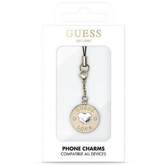 Guess zawieszka GUCPMHGLD Phone Strap Heart Diamond Charm with Rhinestones цена и информация | Держатели для телефонов | 220.lv