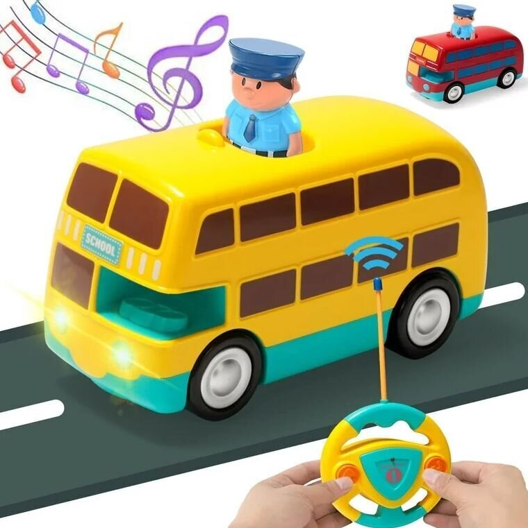 Radio vadāms autobuss ar vadības pulti cena un informācija | Rotaļlietas zēniem | 220.lv