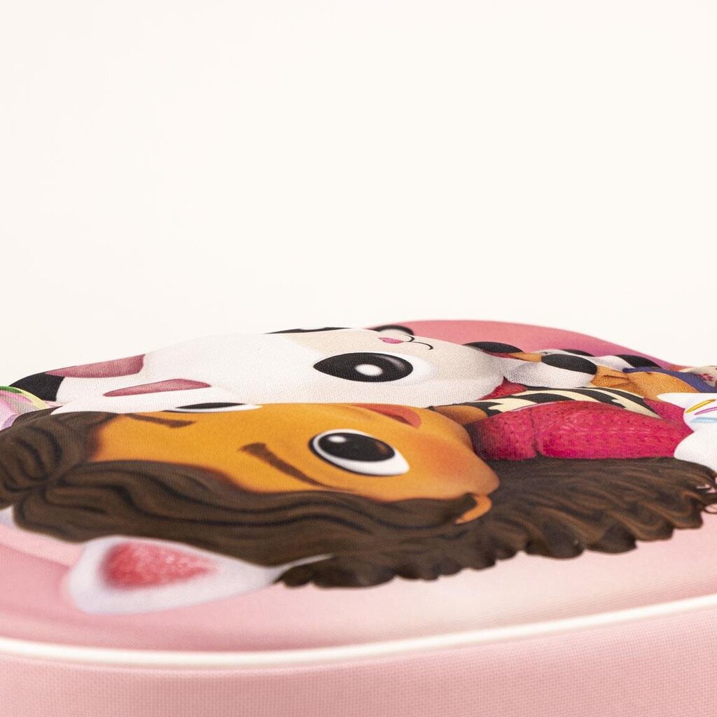 Mugursoma ar 3D motīvu Gabby's Dollhouse, rozā cena un informācija | Skolas somas | 220.lv