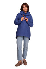 B249 Džemperis ar kapuci - zils cena un informācija | Sieviešu džemperi | 220.lv