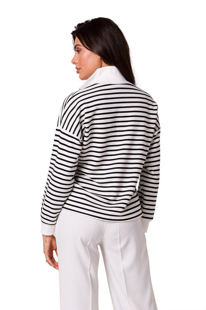 B250 Svītrains sporta krekls ar augstu apkakli - 1. modelis cena un informācija | Sieviešu džemperi | 220.lv