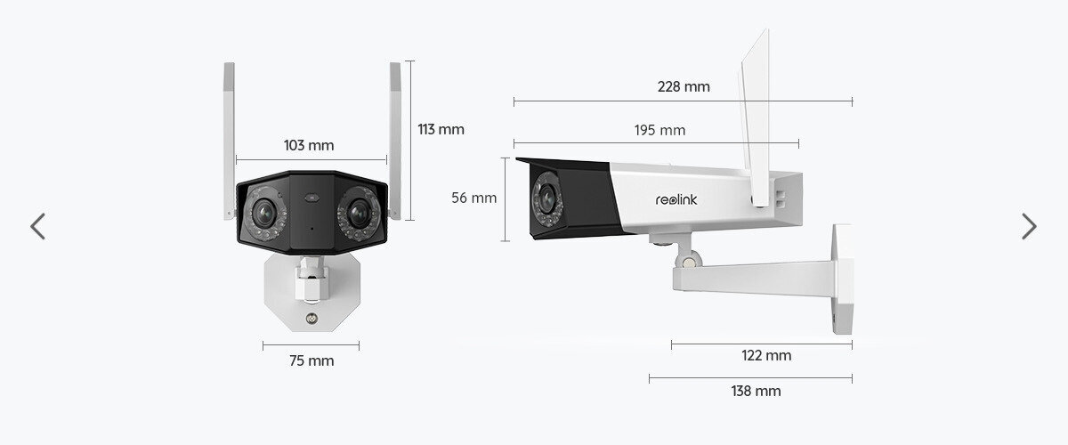 Reolink Duo 2 WiFi 4K kamera ar dubulto objektīvu, personīgo un transportlīdzekļa noteikšanu cena un informācija | Novērošanas kameras | 220.lv