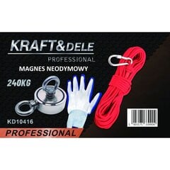 Magnētiskais turētājs Kraft & Dele 240 kg cena un informācija | Rokas instrumenti | 220.lv