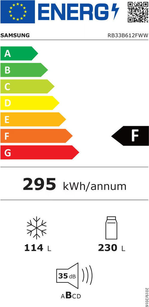 Samsung RB33B612FWW/EF цена и информация | Ledusskapji | 220.lv