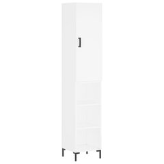 Augstais skapītis, balts, 34,5x34x180 cm, inženierijas koks cena un informācija | Kumodes | 220.lv