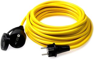 Удлинитель AS-Schwabe 25 M-220-230 В, 16 A Schuko / Euro Connector-Outdoor Удлинительное удлинительное удлинение для электричества для наружной зоны IP44 в Германии-желтоватом I 60355 цена и информация | Удлинители | 220.lv