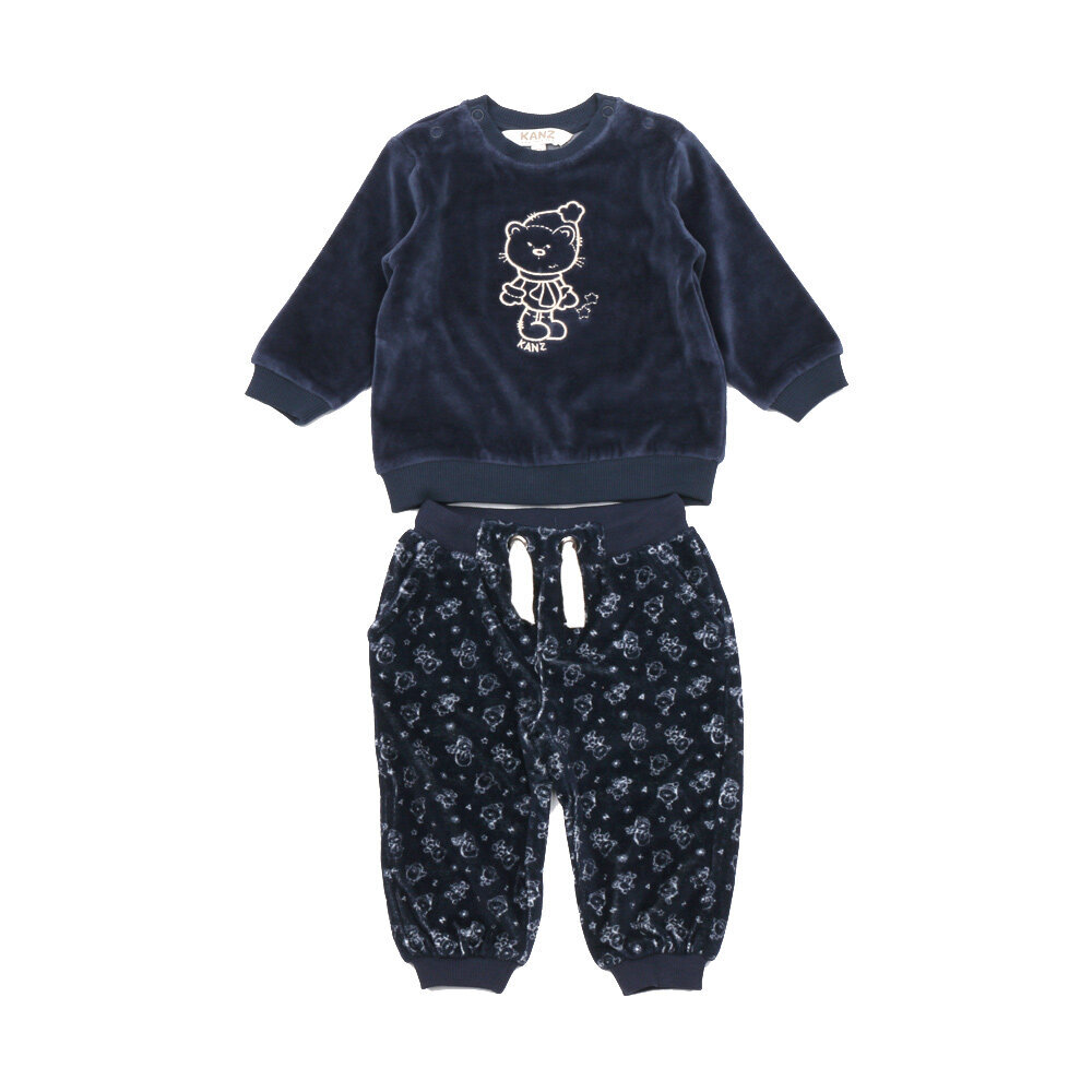 Komplekts bērniem - bikses un džemperis Kanz, tumši zils цена и информация | Apģērbu komplekti jaundzimušajiem | 220.lv