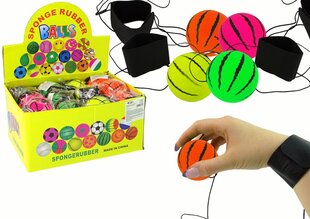 Poliuretāna bumbiņa uz elastīgas gumijas 6 cm, oranža cena un informācija | Attīstošās rotaļlietas | 220.lv