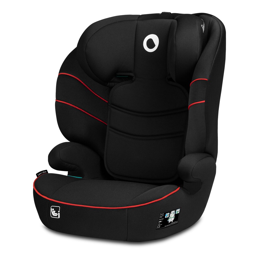 Autokrēsliņš Lionelo Lars i-Size, 15-36 kg, Sporty Black Red цена и информация | Autokrēsliņi | 220.lv