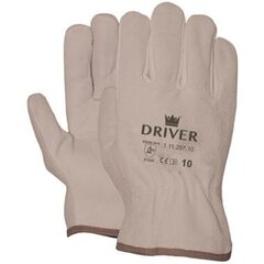 Перчатки «водительские» кожа/сплок, размер 9/L цена и информация | Рабочие перчатки | 220.lv