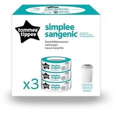 Atkritumu maisi Tommee Tippee Sangenic Simplee 3 gb. cena un informācija | Autiņbiksītes | 220.lv