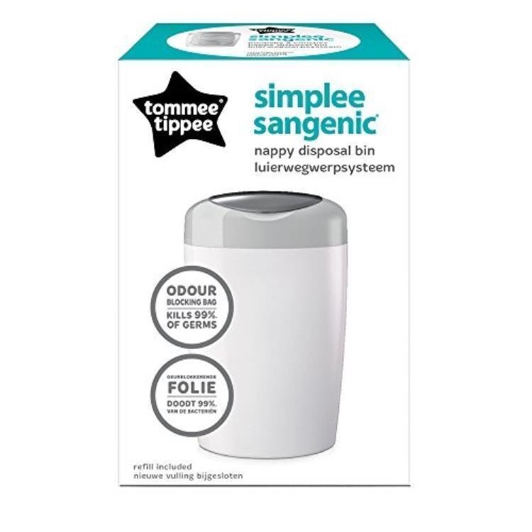 Autiņu konteiners Tommee Tippee Sangenic simplee, 87003801, pelēks цена и информация | Autiņbiksītes | 220.lv