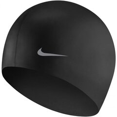 Peldcepure Nike Os Solid JR TESS0106-001, melna cena un informācija | Peldcepures | 220.lv