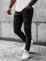 Saplēstas džinsu bikses vīriešiem Coren E/5608/01-52226, melnas cena un informācija | Vīriešu džinsi | 220.lv