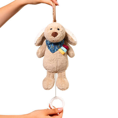 Bērnu rotaļlieta ar mūzikas kastīti BabyOno Dog Willy 1522 cena un informācija | Rotaļlietas zīdaiņiem | 220.lv