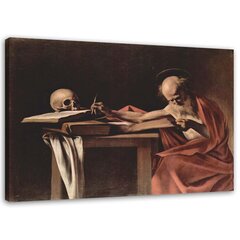 Glezna uz audekla, Svētā Hieronīma rakstīšana - Karavadžo cena un informācija | Gleznas | 220.lv