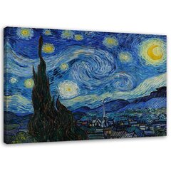 Glezna uz audekla, Zvaigžņota nakts - V. van Gogs цена и информация | Картины | 220.lv