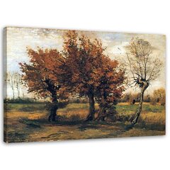 Glezna uz audekla, Rudens ainava ar četriem kokiem - V. van Gogs цена и информация | Картины | 220.lv