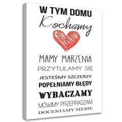 Glezna uz audekla, In this house цена и информация | Картины | 220.lv