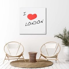 Glezna uz audekla, Uzraksts I Love London цена и информация | Картины | 220.lv