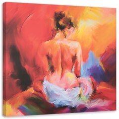 Glezna uz audekla, Krāsains kailas sievietes attēls cena un informācija | Gleznas | 220.lv