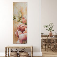 Glezna uz audekla, Rozā rozes un pumpuri cena un informācija | Gleznas | 220.lv