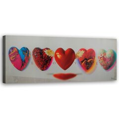 Glezna uz audekla, Sirds ar mīlestības uzrakstu цена и информация | Картины | 220.lv