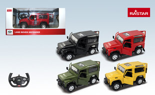 Radiovadāms auto Rastar R/C Land Rover Defender 1:14 SUV, zaļš цена и информация | Игрушки для мальчиков | 220.lv