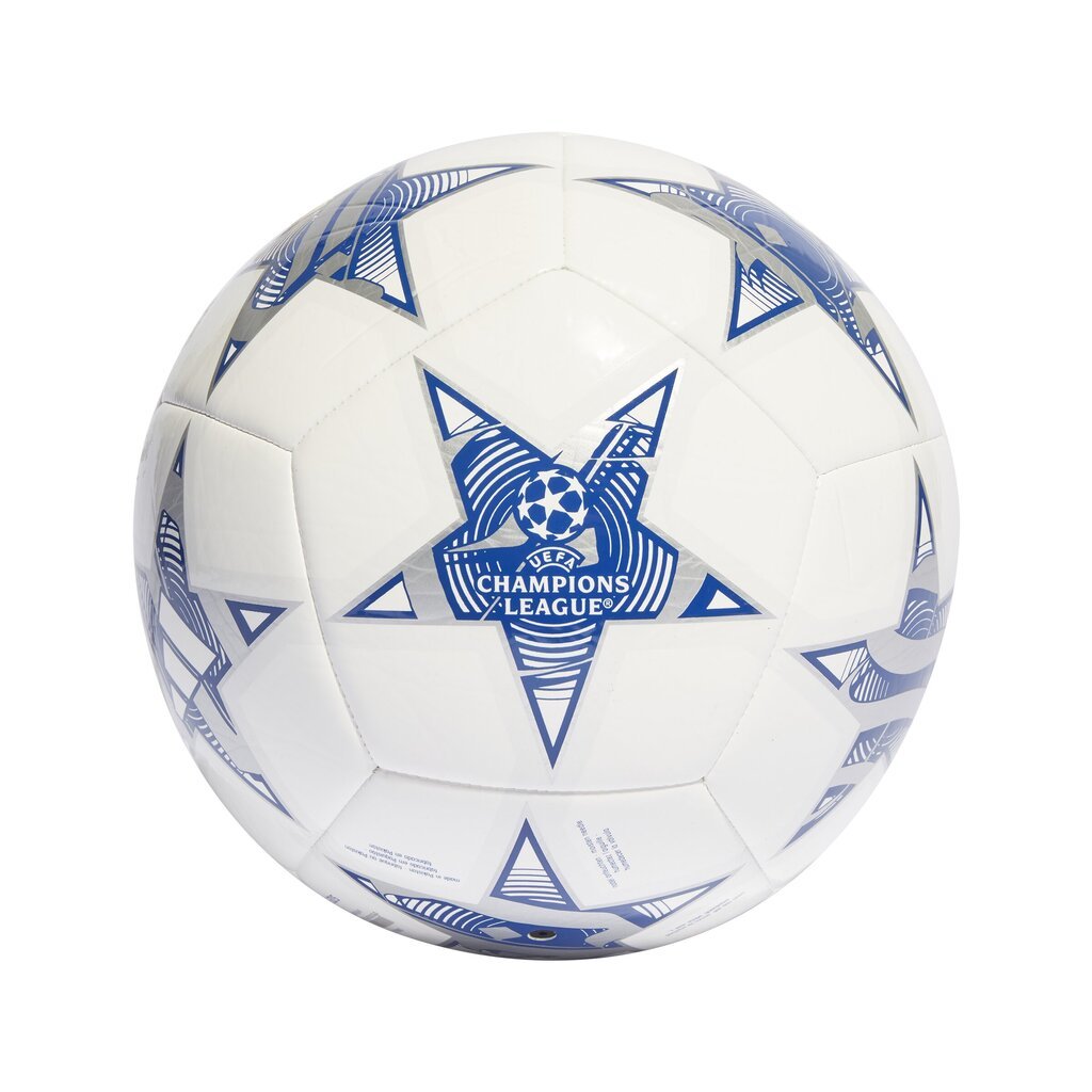 Futbola bumba Adidas UCL Club 23/24 Group Stage IA0945, balta/zila cena un informācija | Futbola bumbas | 220.lv