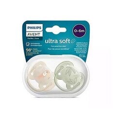 Knupīši Philips Avent SCF091/07, 2 gab, 0-6 mēn, oranži/zaļi цена и информация | Пустышки | 220.lv