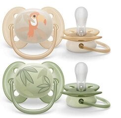 Соски Philips Avent SCF091/07, 2 шт, 0-6 мес, оранжевый/зеленый цвет цена и информация | Пустышки | 220.lv