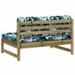 Vidējais dīvāns vidaXL, brūns/zaļš cena un informācija | Dārza krēsli | 220.lv