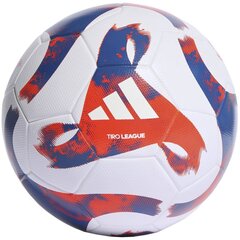 Piłka nożna adidas Tiro League TSBE biało-niebiesko-czerwona HT2422 цена и информация | Футбольные мячи | 220.lv