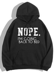 Sieviešu džemperis, melns "NOPE , I am going back to bed" cena un informācija | Sieviešu džemperi | 220.lv