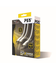 Steelplay Dual Play & Charge Cable For Controllers (Ps5), White цена и информация | Аксессуары для компьютерных игр | 220.lv